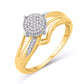 10 Karat Yellow Gold 0.07 Carat Diamonds Round Ladies Ring-0225966-YG
