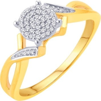 10 Karat Yellow Gold 0.08 Carat Diamonds Round Ladies Ring-0225967-YG