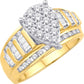 10 Karat Yellow Gold 1.00 Carat Diamonds(L) Pear Cinderella Ladies Ring-0226138-YG