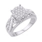 10 Karat White Gold 0.80 Carat Diamonds Round Ladies Ring-0226187-WG