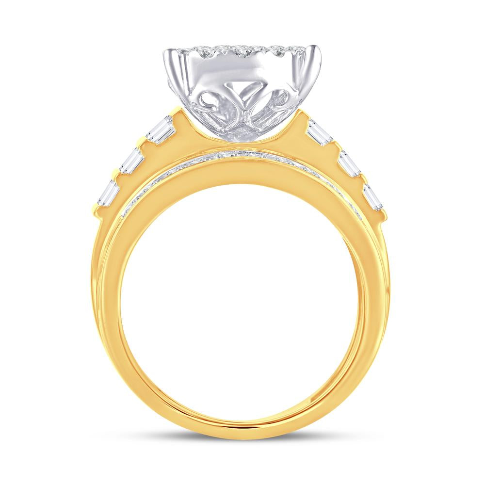 10 Karat Yellow Gold 2.00 Carat Diamonds Pear Ladies Ring-0226255-YG (Size 9)