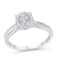 10 Karat White Gold 0.25 Carat Diamonds Round Ladies Ring-0226275-WG