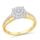 10 Karat Yellow Gold 0.25 Carat Diamonds Round Ladies Ring-0226276-YG