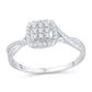 10 Karat White Gold 0.20 Carat Diamonds Bypass Ladies Ring-0226279-WG