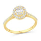 10 Karat Yellow Gold 0.33 Carat Diamonds Oval Ladies Ring-0226280-YG
