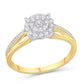 10 Karat Yellow Gold 0.25 Carat Diamonds Round Ladies Ring-0226281-YG