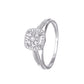 10 Karat White Gold 0.10 Carat Diamonds Cushion Ladies Ring-0226304-WG