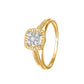 10 Karat Yellow Gold 0.10 Carat Diamonds Cushion Ladies Ring-0226304-YG