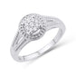 10 Karat White Gold 0.10 Carat Diamonds Round Ladies Ring-0226307-WG