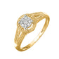 10 Karat Yellow Gold 0.10 Carat Diamonds Round Ladies Ring-0226307-YG