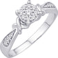 10 Karat White Gold 0.10 Carat Diamonds Round Ladies Ring-0226308-WG