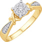 10 Karat Yellow Gold 0.10 Carat Diamonds Round Ladies Ring-0226308-YG