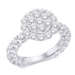 10 Karat White Gold 2.50 Carat Diamonds Flower Ladies Ring-0226396-WG