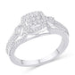 10 Karat White Gold 0.26 Carat Diamonds Cushion Ladies Ring-0226420-WG
