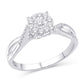 10 Karat White Gold 0.19 Carat Diamonds Round Ladies Ring-0226423-WG
