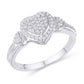 10 Karat White Gold 0.22 Carat Diamonds Heart Ladies Ring-0226428-WG