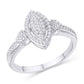 10 Karat White Gold 0.22 Carat Diamonds Marquise Ladies Ring-0226430-WG