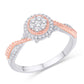 10 Karat Two-tone (Rose and White) Gold 0.26 Carat Diamonds Round Ladies Ring-0226435-RW