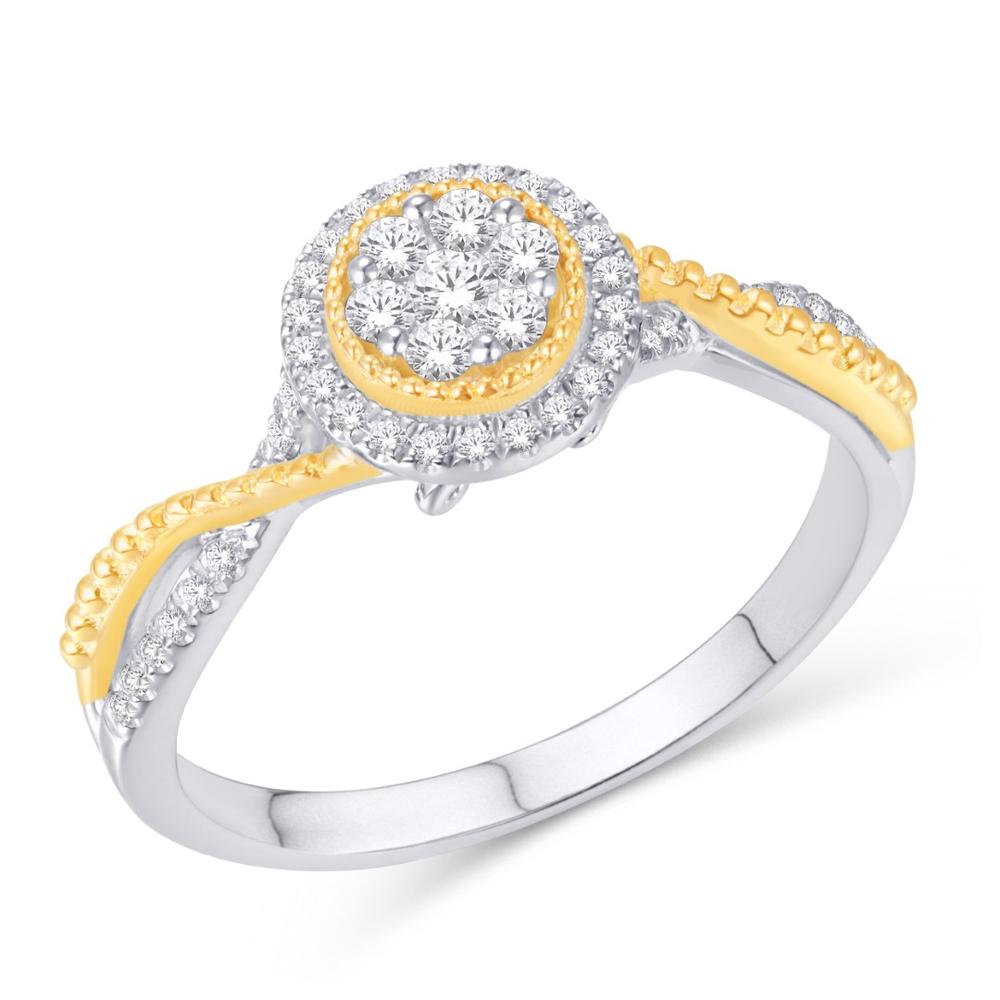 10 Karat Yellow Gold 0.26 Carat Diamonds Round Ladies Ring-0226435-YG