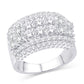 10 Karat White Gold 2.00 Carat Diamonds Designer Ladies Ring-0226472-WG