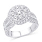 10 Karat White Gold 1.95 Carat Diamonds Round Ladies Ring-0226481-WG
