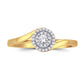 10 Karat Yellow Gold 0.10 Carat Diamonds Round Ladies Ring-0226667-YG