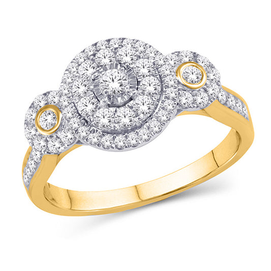 10 Karat Yellow Gold 0.50 Carat Diamonds Round Ladies Ring-0226794-YG