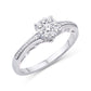 10 Karat White Gold 0.25 Carat Diamonds Round Glittera Ladies Ring-0226821-WG