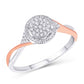 10 Karat Rose Gold 0.11 Carat Diamonds Round Ladies Ring-0226939-RG