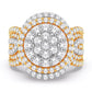 10 Karat Two-Tone (Yellow and White) Gold 2.11 Carat Diamonds Round Ladies Ring-0228112-YW