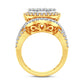 10 Karat Two-Tone (Yellow and White) Gold 2.11 Carat Diamonds Round Ladies Ring-0228112-YW