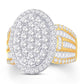 10 Karat Two-Tone (Yellow and White) Gold 2.51 Carat Diamonds Oval Ladies Ring-0228119-YW