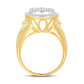 10 Karat Two-Tone (Yellow and White) Gold 2.51 Carat Diamonds Oval Ladies Ring-0228119-YW