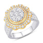 10 Karat Two-Tone (White and Yellow) Gold 1.81 Carat Diamonds Round Ladies Ring-0228122-WY