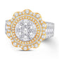 10 Karat Two-Tone (White and Yellow) Gold 1.81 Carat Diamonds Round Ladies Ring-0228122-WY