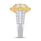 10 Karat Two-Tone (White and Yellow) Gold 1.81 Carat Diamonds Round Ladies Ring-0228122-WY