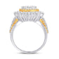 10 Karat Two-Tone (White and Yellow) Gold 2.24 Carat Diamonds Round Ladies Ring-0228129-WY