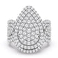 10 Karat White Gold 2.10 Carat Diamonds Pear Ladies Ring-0228132-WG