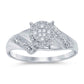 10 Karat White Gold 0.10 Carat Diamonds Round Ladies Ring-0229179-WG