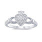 10 Karat White Gold 0.10 Carat Diamonds Heart Ring-0229482-WG