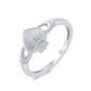 10 Karat White Gold 0.10 Carat Diamonds Heart Ring-0229482-WG