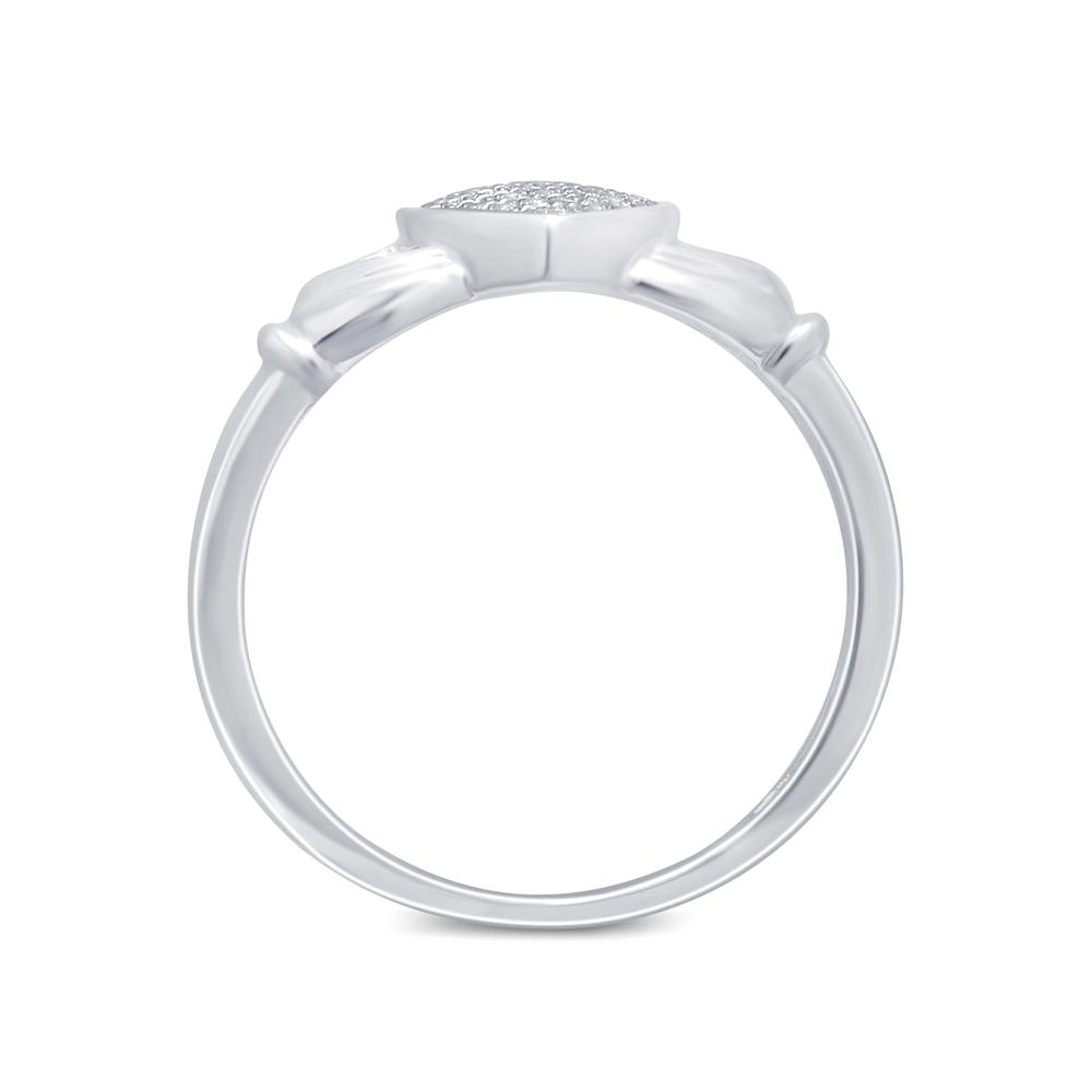 10 Karat White Gold 0.10 Carat Diamonds Heart Ring-0229482-WG