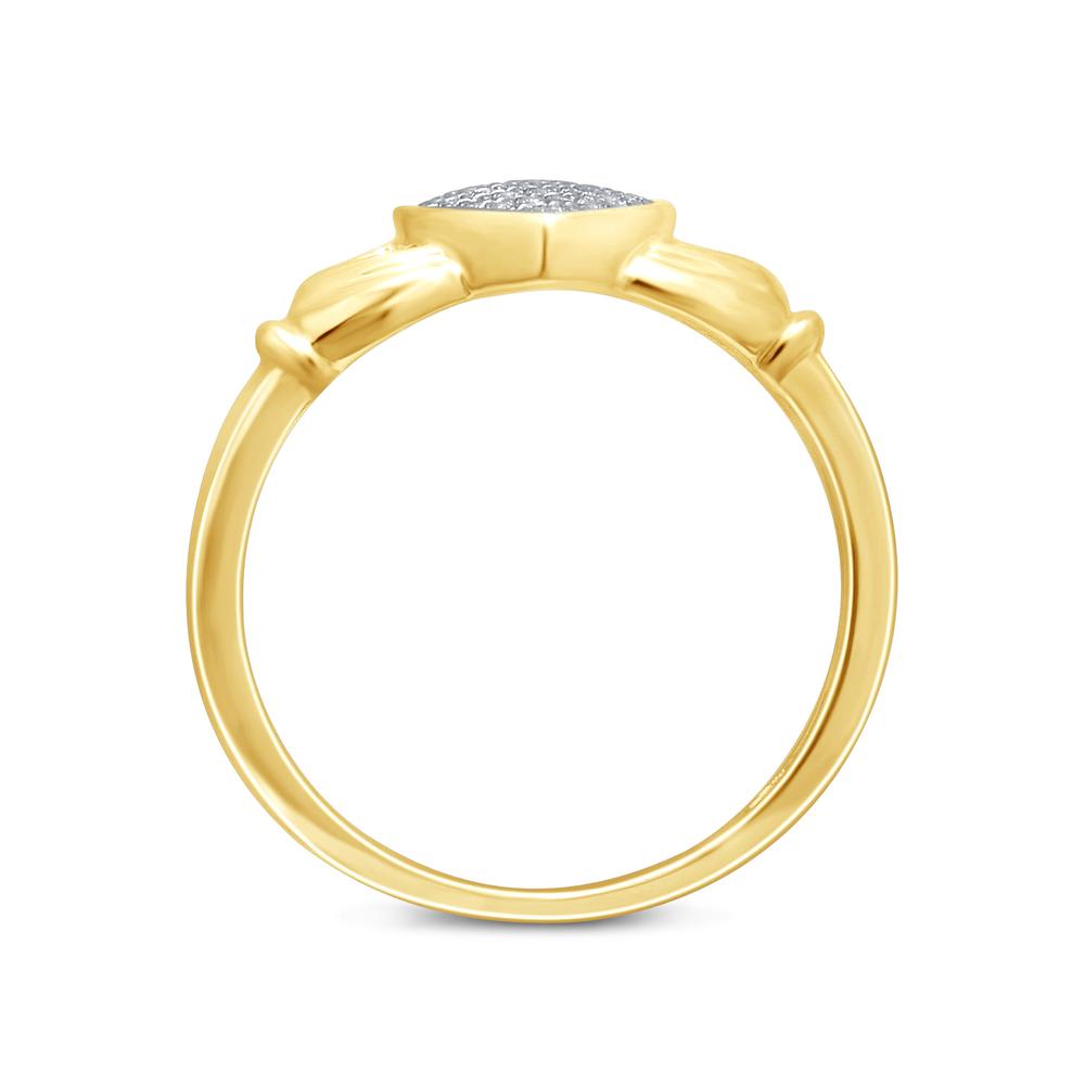 10 Karat Yellow Gold 0.10 Carat Diamonds Heart Ring-0229482-YG