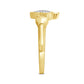 10 Karat Yellow Gold 0.10 Carat Diamonds Heart Ring-0229482-YG