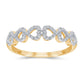 10 Karat Yellow Gold 0.24 Carat Diamonds Multi Hearts Ladies Ring-0229673-YG