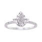 10 Karat White Gold 0.20 Carat Diamonds Pear Ladies Ring-0229680-WG