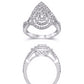 10 Karat White Gold 1.00 Carat Diamonds Pear Ladies Ring-0229687-WG