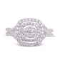 10 Karat White Gold 1.00 Carat Diamonds Cushion Ladies Ring-0229689-WG