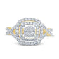 10 Karat Yellow Gold 1.00 Carat Diamonds Cushion Ladies Ring-0229689-YG