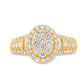 10 Karat Yellow Gold 1.00 Carat Diamonds Oval Ladies Ring-0229951-YG